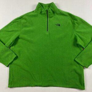 The North Face 1 4 Zip Polartec Thermal Pro Fleece Pullover Top Mens XXL Green
